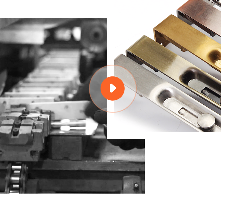 Professional door lock manufacturing production line view