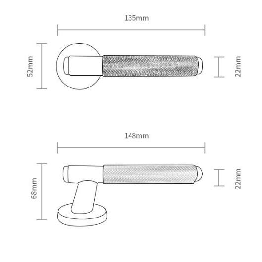 Modern Stainless Steel Door Handle Sizes