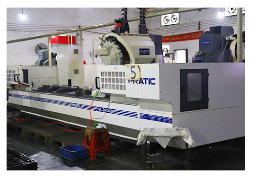 Modern hardware processing machinery installation view